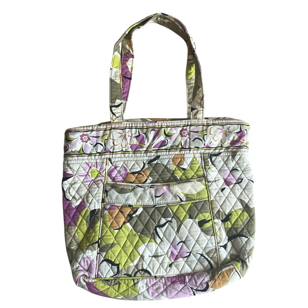 Vera Bradley Portobello Pattern Tote Large Shoulder Bag Floral Design Retired